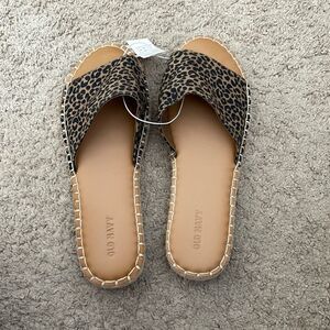 Old Navy Faux Suede Espadrille Slide Sandals